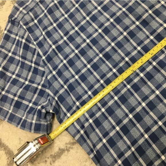 Express men’s blue plaid casual button down short sleeve shirt XL​​​ - Picture 2 of 5